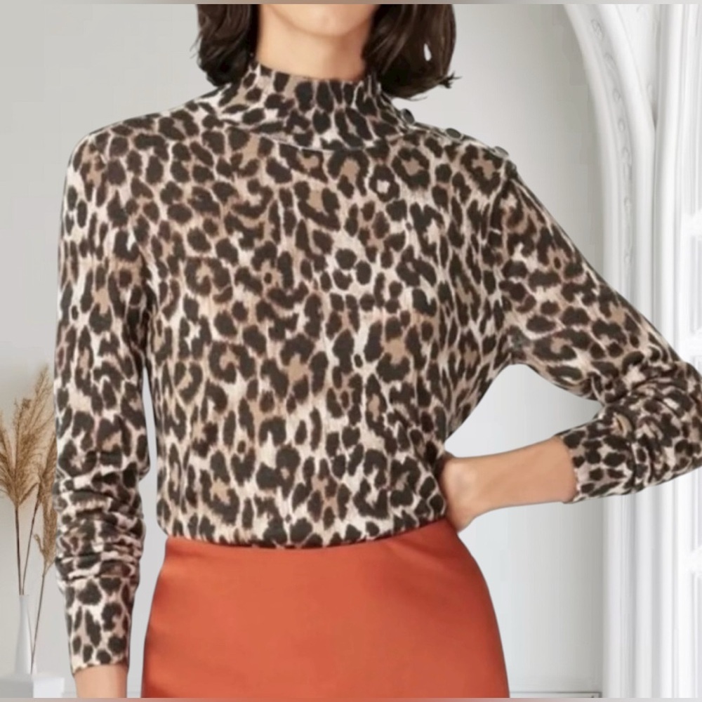 NWT J.Crew leopard sweater